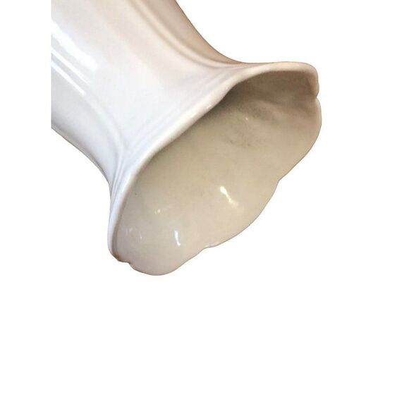 Vintage White Federalist USA Vase Mid Century Flared Top - Picture 3 of 4